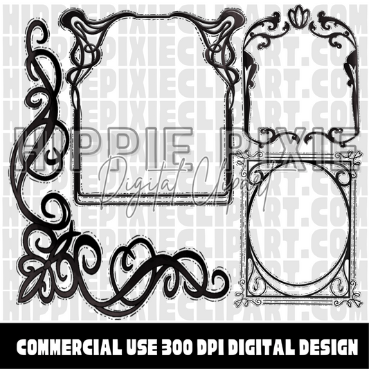 Western clipart, frame clipart, digital clipart, PNG bundles, commercial use, no license required, branding, marketing, social media, vintage design, rustic aesthetic, cowboy, boots, lasso, saloon